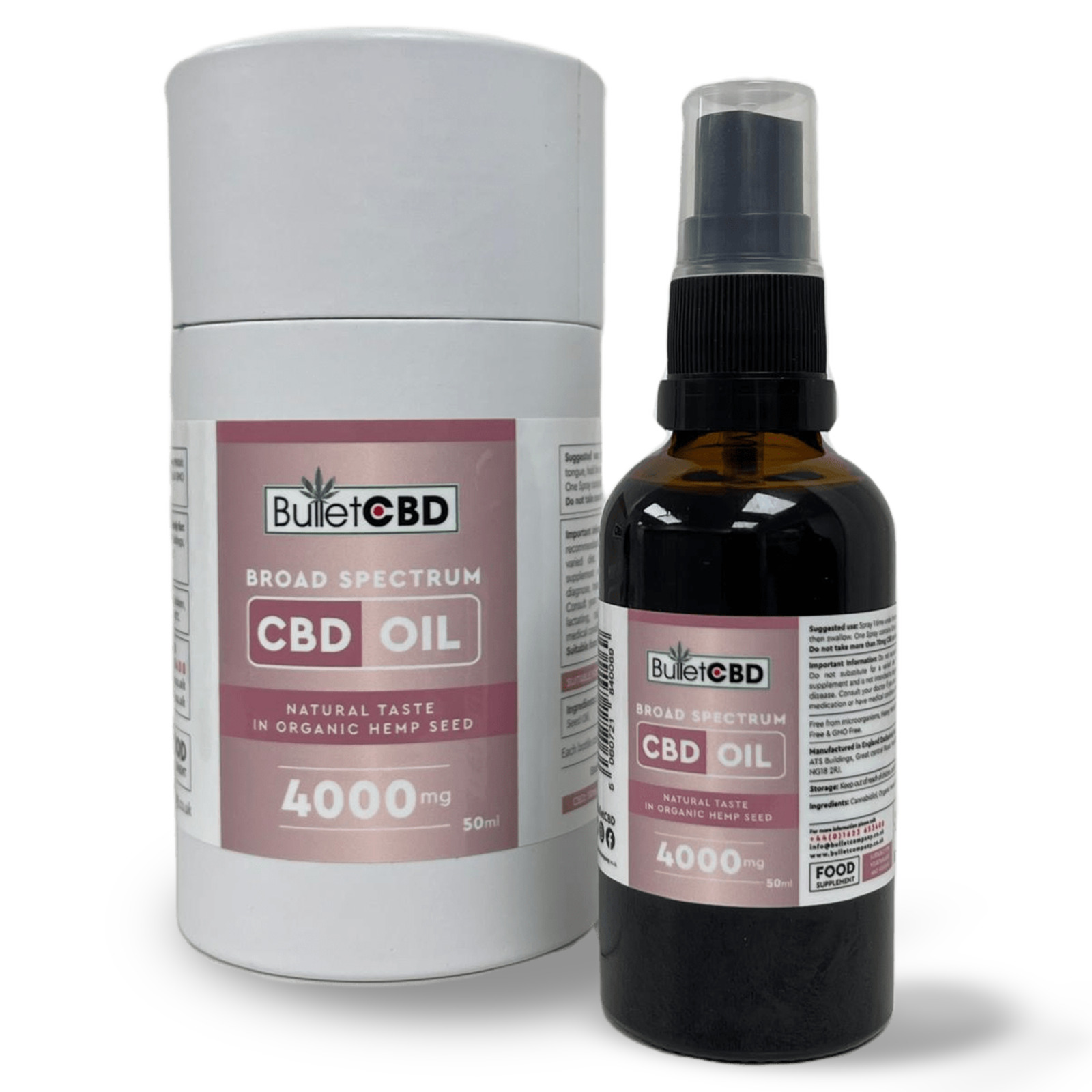 Broad Spectrum 4000mg CBD Oil Spray 50ml by BulletCBD