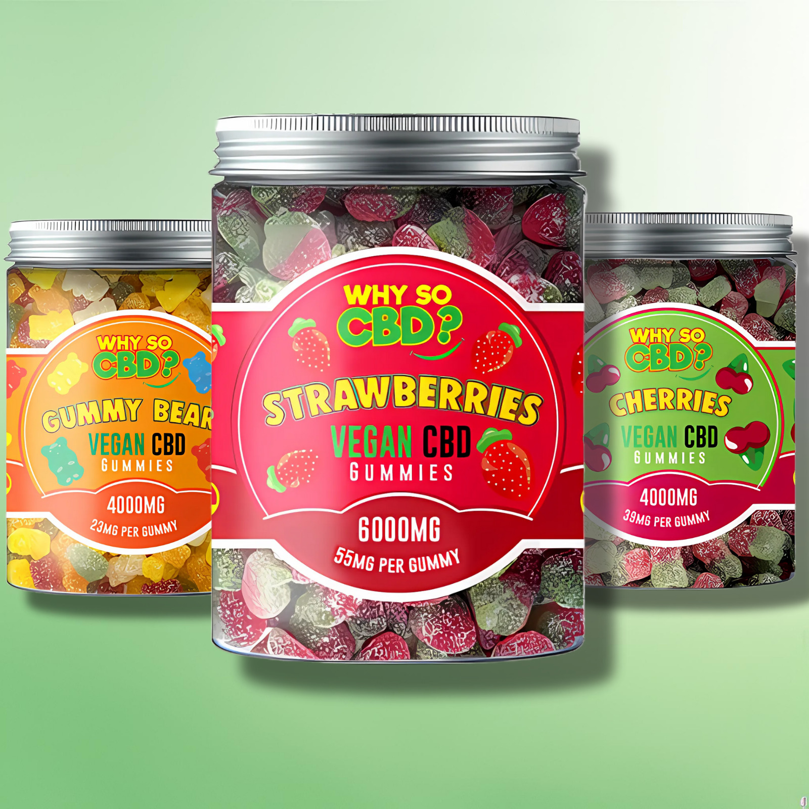 CBD Gummies by Why So CBD? 500mg to 6000mg Max Strength CBD!! - 11 Flavours