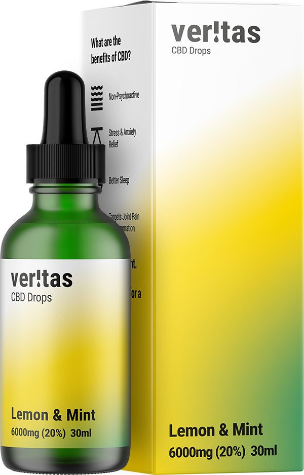 6000mg STRONG CBD Oil | Veritas 30ml | Sleep Aid & Stress Relief | Lemon & Mint
