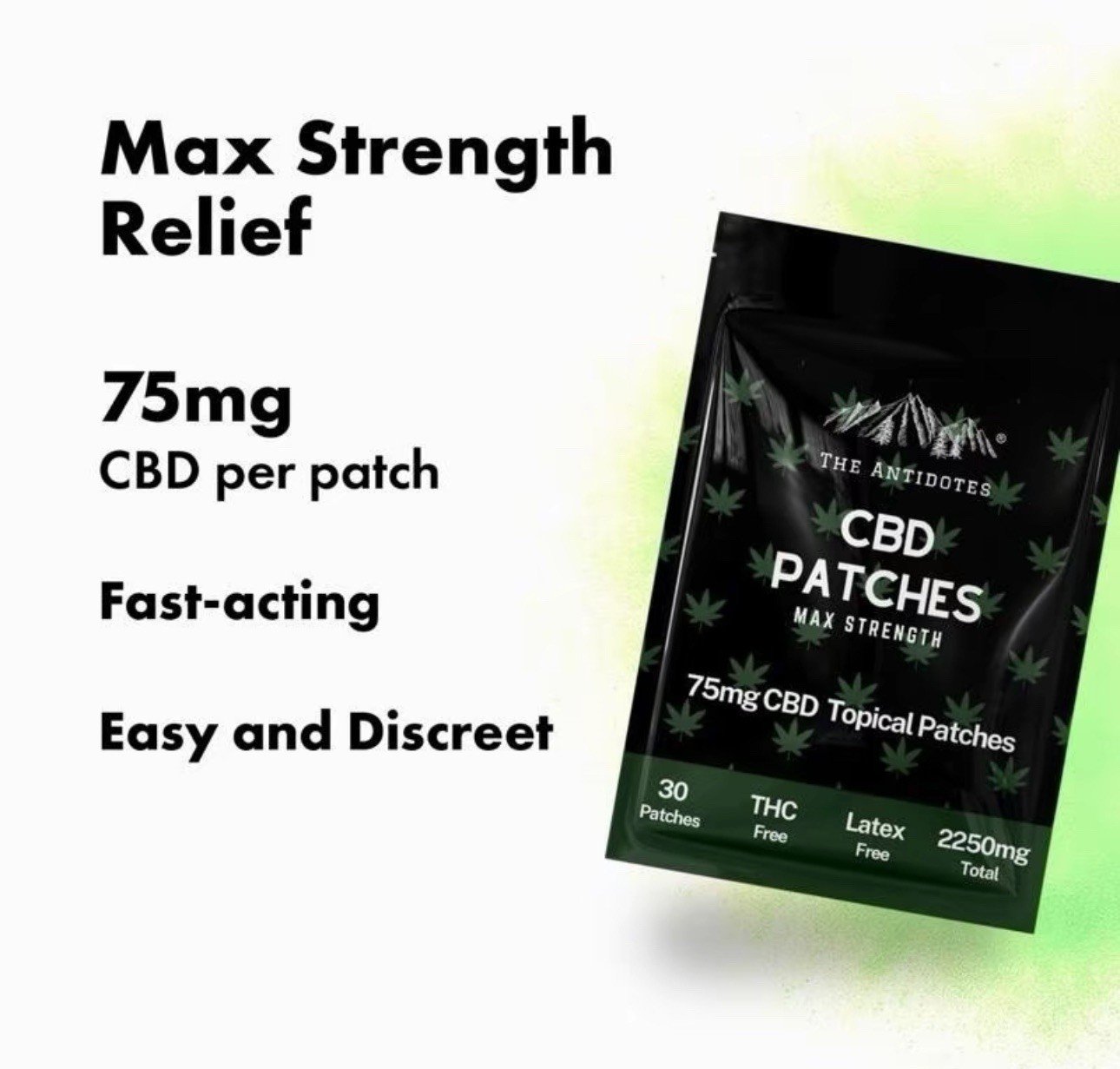 CBD PATCHES Extra Adhesive by The Antidotes – Long-Lasting Relief & Relaxation